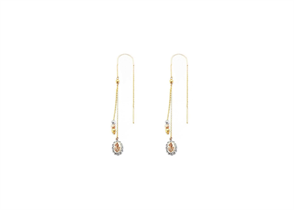 Three Tone Plated Saint Jude Dangler Earring